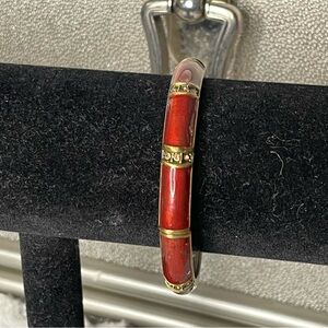 B32 Red and Gold Bangle Bracelet